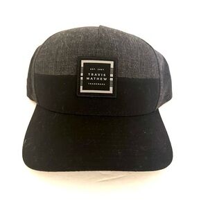 Travis Mathew’s Adjustable Baseball Hat Bkack and Gray No Size